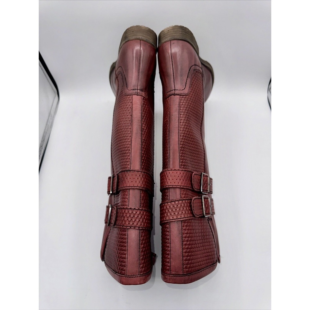 ROAN by Bed Stu Date Riding Boot Women's Size 7.5 Distressed Red Leather - Picture 7 of 14